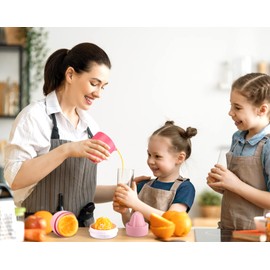 Lechin Lemon Squeezer - Unique Citrus Juicer in Lemon Shape - Manual Juicer with Two Press Options for Various Fruits (Pink)
