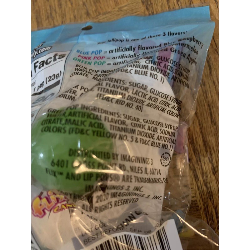 Felix Lip Pops Lollipops Blue Chicken Beak - NEW -