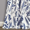 Lush Decor White-and-Navy Devonia Room-Darkening Window Curtain Set, 84 in