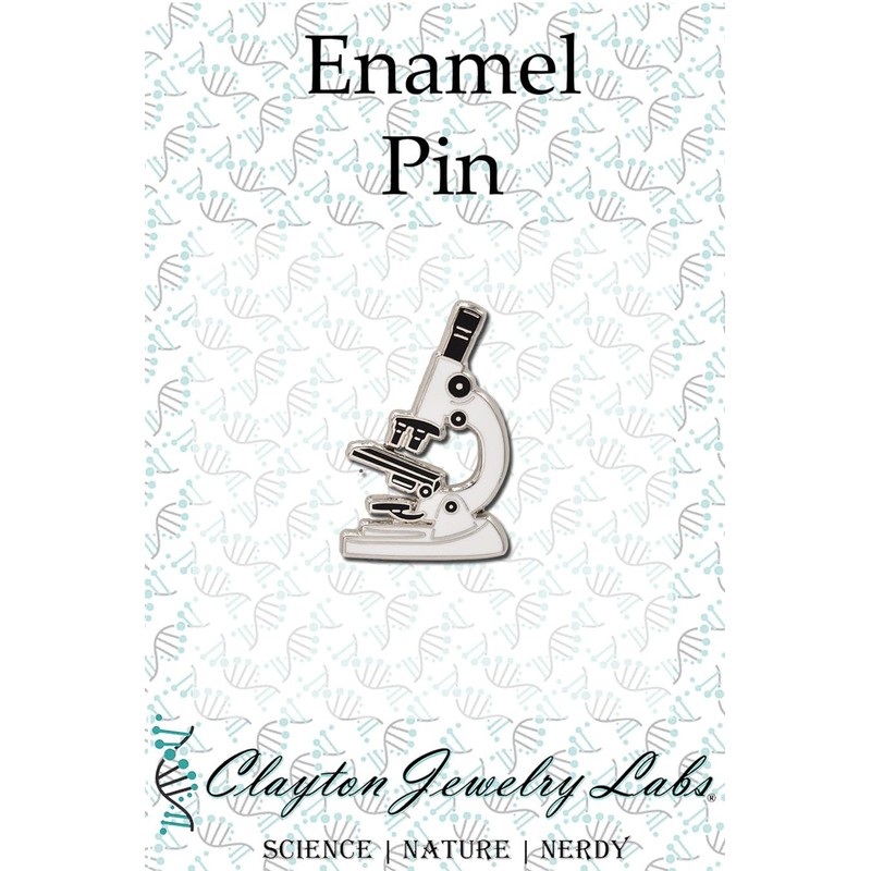 Microscope Science Hard Enamel Pin (Silver)
