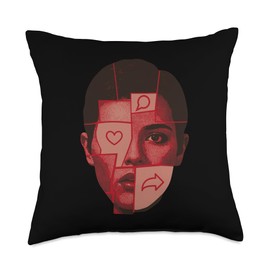 Chat Social Media Persona Online Sharing Connected Profile Throw Pillow