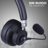 TECHZONE Diadema Bluetooth Monoaural Recargable con Micrófono y Cancelacion de