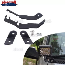 SI Over Ditch Hood LED Light Pods Mounting Bracets Kit for 1995-2004 Toyota Tacoma