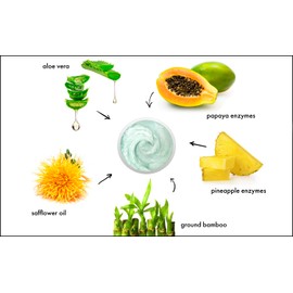 RAYA Bamboo Facial Scrub (R-125) | Herbal Exfoliating and Refining Treatment for Dry Skin | Helps Reduce Fine Lines and Wrinkles | Made with Bamboo and Jojoba Beads