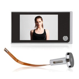 Home Smart Video Timbre Cámara de Seguridad Monitoreo de la Cámara de Seguridad Cat Eye, LCD Digital de 3.5 Pugadas Visor de Mirilla de 120 Grados Monitoreo Visual de Fotos Electrónico