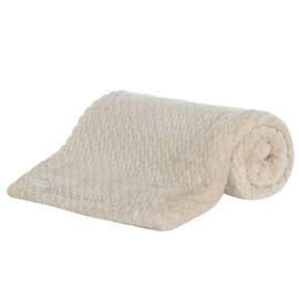 Metzuyan Baby Girls Baby Boys Unisex Chevron Zig Zag Pattern Soft Fleece Blanket Beige Size 75x90 cm