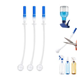 3 Pack 360° Weighted Spray Bottle Tube Adapter, Universal Fit Upside Down Sprayer Attachment, Flexible Chemical Resistant Replacement Hose for Trigger and Pump Sprayers