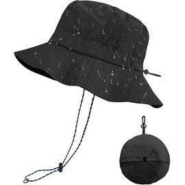 DIELIANHUA Summer Fishing Hat, Foldable Fishing Hat, Summer Fishing Hats, Women's Mountaineering Hat, Hanging Quick-Drying and Waterproof, Unisex Summer Outdoor Fishing, black, M