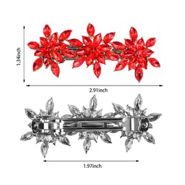 EneQutum-Pinzas para el cabello de cristal austriaco, pasadores de horquillas con diamantes de imitación, accesorios para el cabello con horquillas brillantes blancas para mujeres y niñas