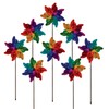 In the Breeze 2779, 8 Pieces Rainbow Sparkle Pinwheels, 8-Inch,
