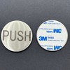 CRL Brushed Stainless 2" Round Push/Pull Set - Etched Stainless