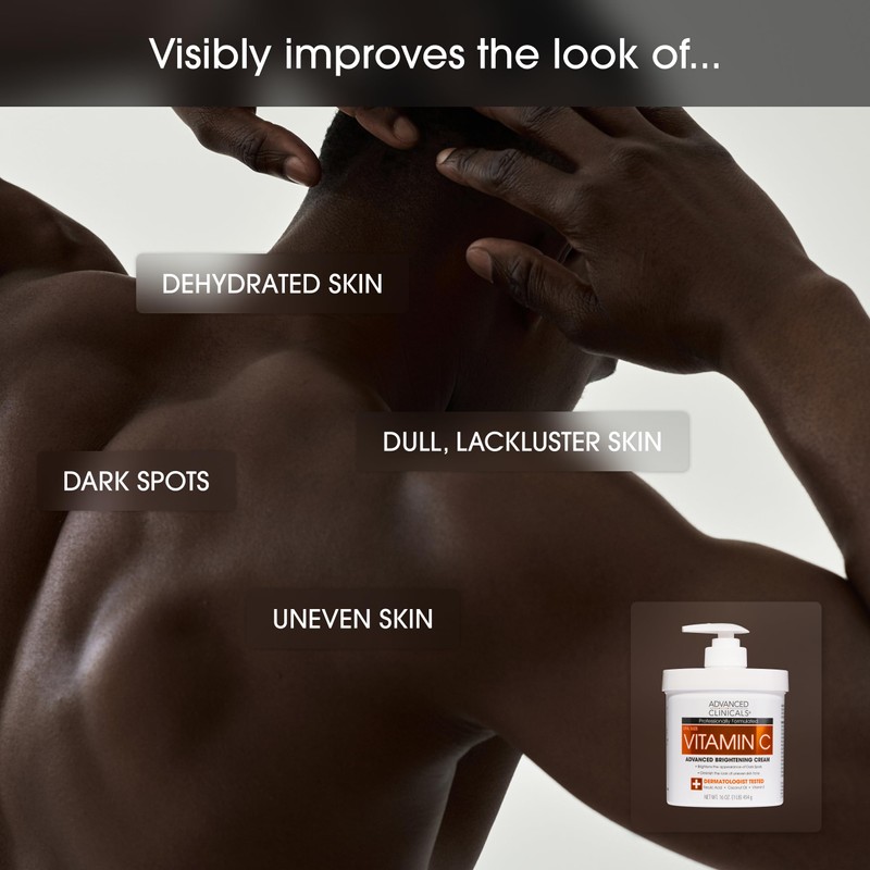 Advanced Clinicals Vitamin C Cream Visibly Brightening Body Lotion |