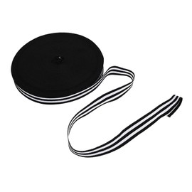 1 Roll 50 Yards Black and White Striped Webbing Home Goods Decor Ribbon Wrap Ribbon