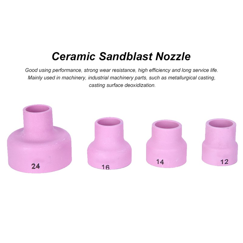 Ceramic Sandblast Nozzle Alumina Sand Blasting Ceramic Nozzle Cups Welding