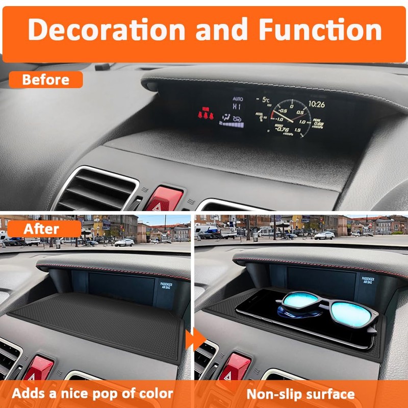 Auovo Dashboard Mats Compatible with Subaru Crosstrek Accessories 2012-2017 Forester