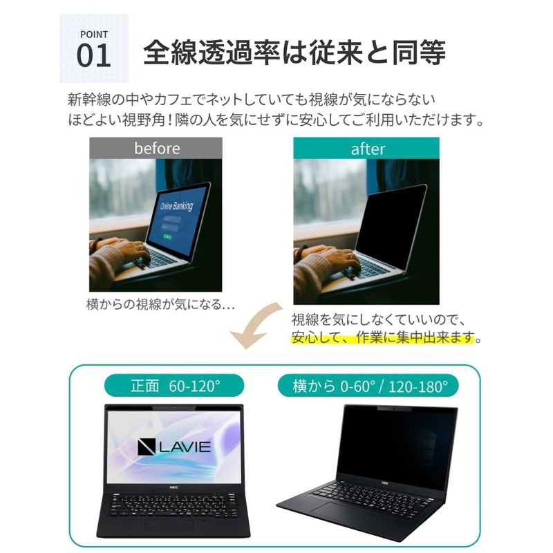 LOE 14 inch 16:10 Screen Anti-Peeping Film, Privacy Filter, Thin