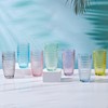 CREATIVELAND Highball Beverage Glasses Set of 6 Romantic Colored Thick