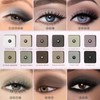 DE'LANCI Eyeshadow Palette Matte Gray & Black Smokey Eyes -