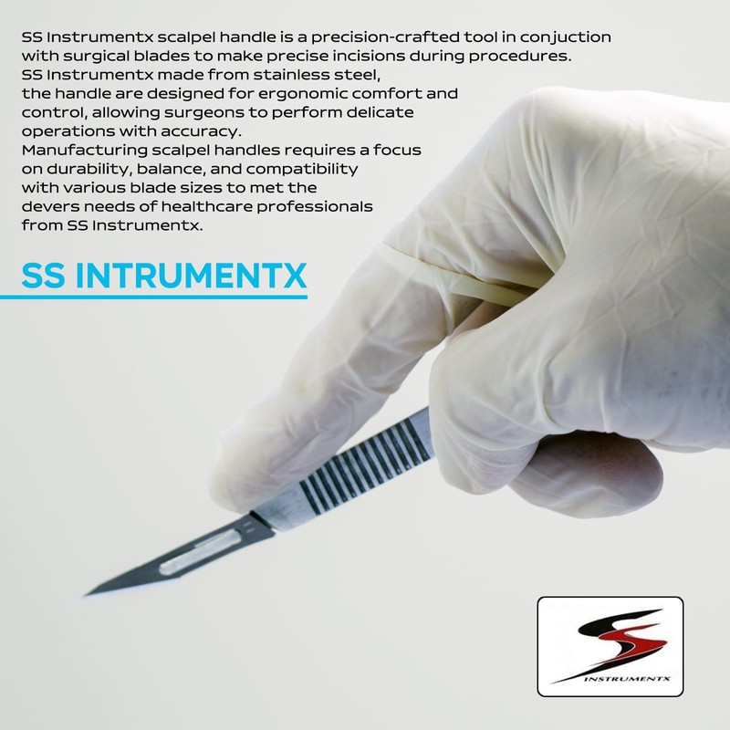 SS INSTRUMENTX Scalpel Handle No.3 BP Handle Fits Blades Numbers