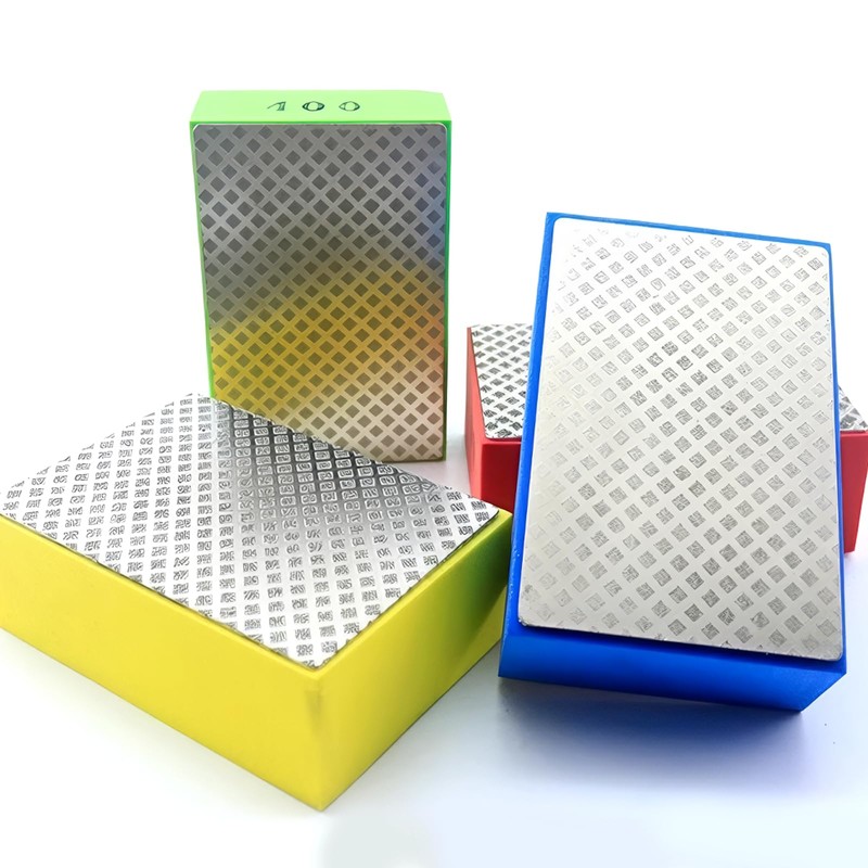 4PCS Diamond Hand Polishing Pads, Diamond Sanding Sponge Blocks 60#
