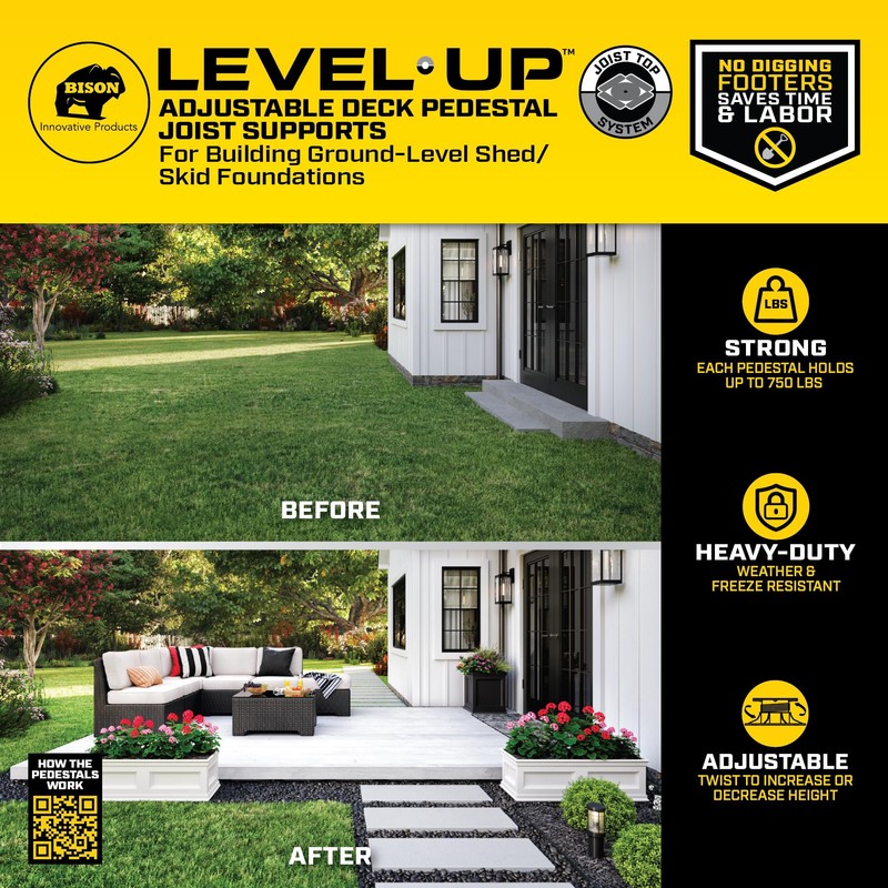 Bison Level.Up Pedestal System Accessory Slope Leveler (7079806012)