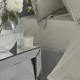 Appletree 200TC 35cm Deep Fitted Sheet, 100% Cotton Silver, King