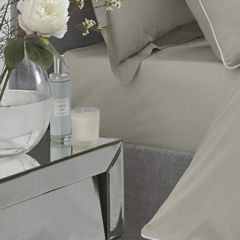 Appletree 200TC 35cm Deep Fitted Sheet, 100% Cotton Silver, King
