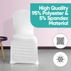 Ruched Swag Back Chair Cover White 160GSM Spandex Polyester, Stretchable