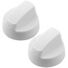 Spares2go White Control Knobs for New World Oven Cooker &