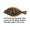 Skiff Life Flounder Fishing Decals - UV Protected Stickers for