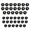 40Pcs M4 M5 Nylon Inserts Hex Lock Nuts 5mm Black
