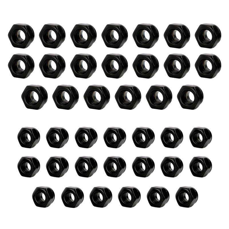 40Pcs M4 M5 Nylon Inserts Hex Lock Nuts 5mm Black