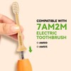 PONPACE Bamboo Toothbrush Heads Compatible with 7AM2M, Extra Soft Castor-Oil