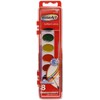 RoseArt 8-Color Washable Watercolors with 1 Paintbrush, Packaging May Vary