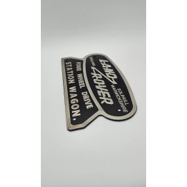 Pars Offroad - Land Rover Vintage Tail Gate Name Plate Badge Stainless Steel