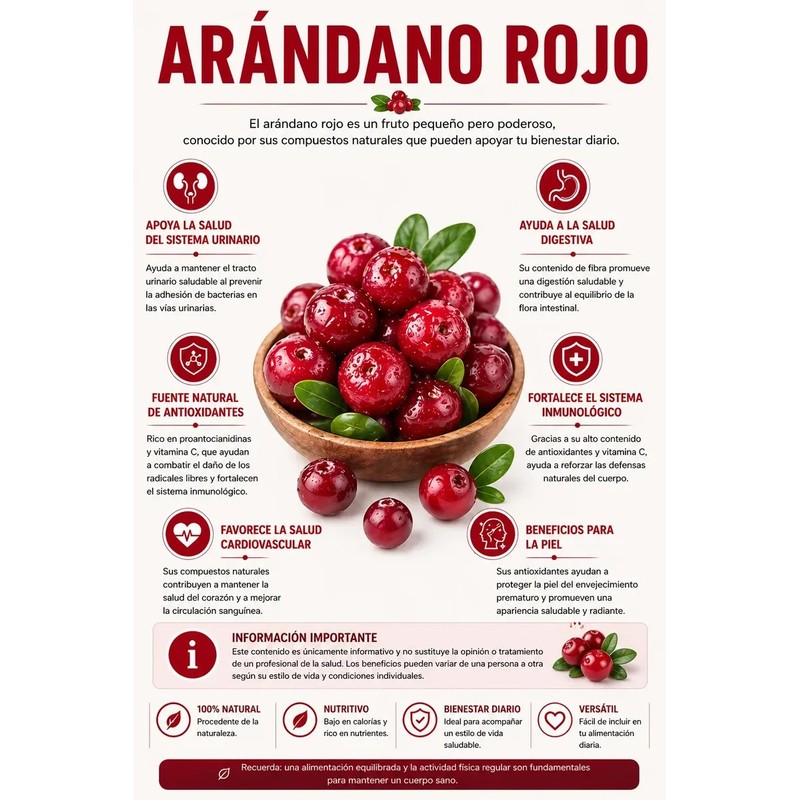 Suplemento Arándano Rojo 200 Cápsulas 500mg A4h Armor For He