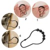 12 Pack Shower Curtain Hooks Rings,Stainless Steel Roller Balls Bath