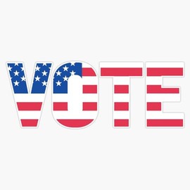 Vote 2020 USA Flag Design Presidential Election Sticker Bumper Sticker Vinyl Decal 5"