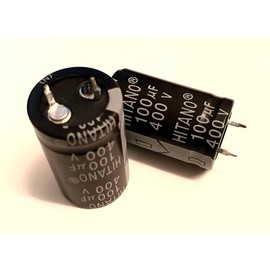 SNS 100uF 400V 105C Electrolytic Snap In Capacitor 105C High Temperature Hitano Pack of 2