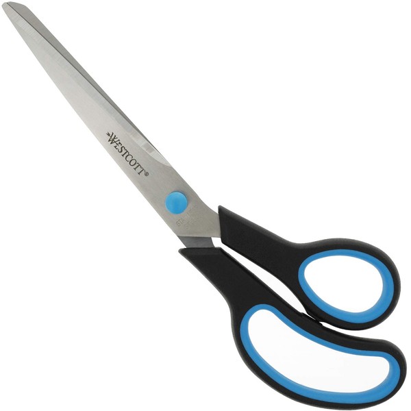Westcott 10 inch Easy Grip Soft Grip Scissor - Black/Blue