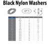 M12 Black Nylon Washers Flat Form A DIN 125A (Pack