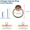 Luomorgo 6 Pcs Champagne Gold Ring Pull Handle Knobs, Modern