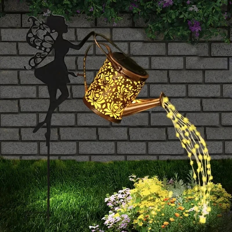 Solar Watering Can Light for Garden Decor – Outdoor Fairy
