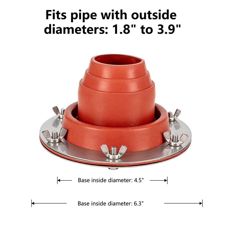 Tent Stove Jack Kit: Flexible Silicone Pipe Boot, High Temp