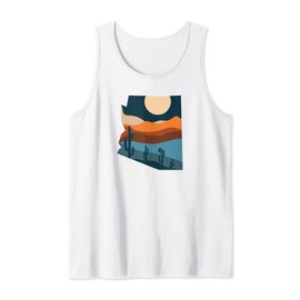 Cool Arizona Desert Style Boho AZ Landscape Tank Top