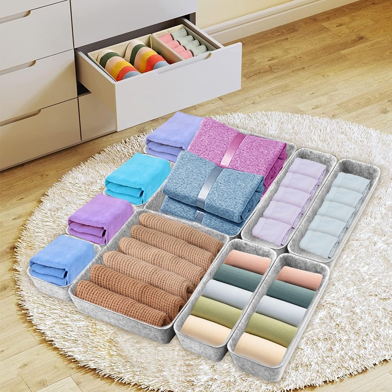 Veftsvy Drawer Organiser, Stackable Felt Storage Boxes - Versatile Organiser