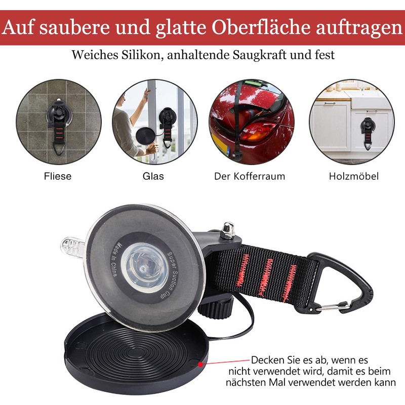 INMORVEN Suction Cup Hooks, Improved Car Camping Accessories, Suction Hook,