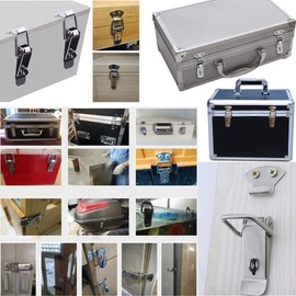 Snap Lock Spring Clasp, Folding Clasp, Pack of 12 Hasp Lever Lock Cap Lock Box Lock for Case Box, Toolbox, Drawer, Cupboard, Chest Cabinet Boxes