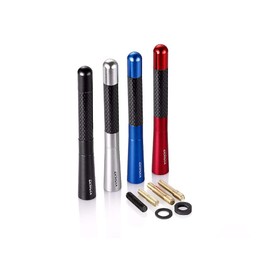 12cm Carbon Fiber Short Radio Antenna Ford Focus Fiesta Peugeot Mazda Citroen Opel Astra Skoda Toyota Corolla Car Styling - Red