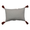 Pillow Perfect Indoor Slant Natural Ginger Rectangular Throw Pillow, Grey